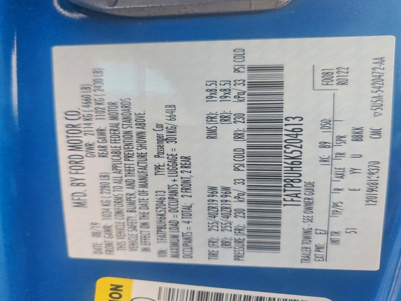 2019 Ford Mustang - zdjęcie 13