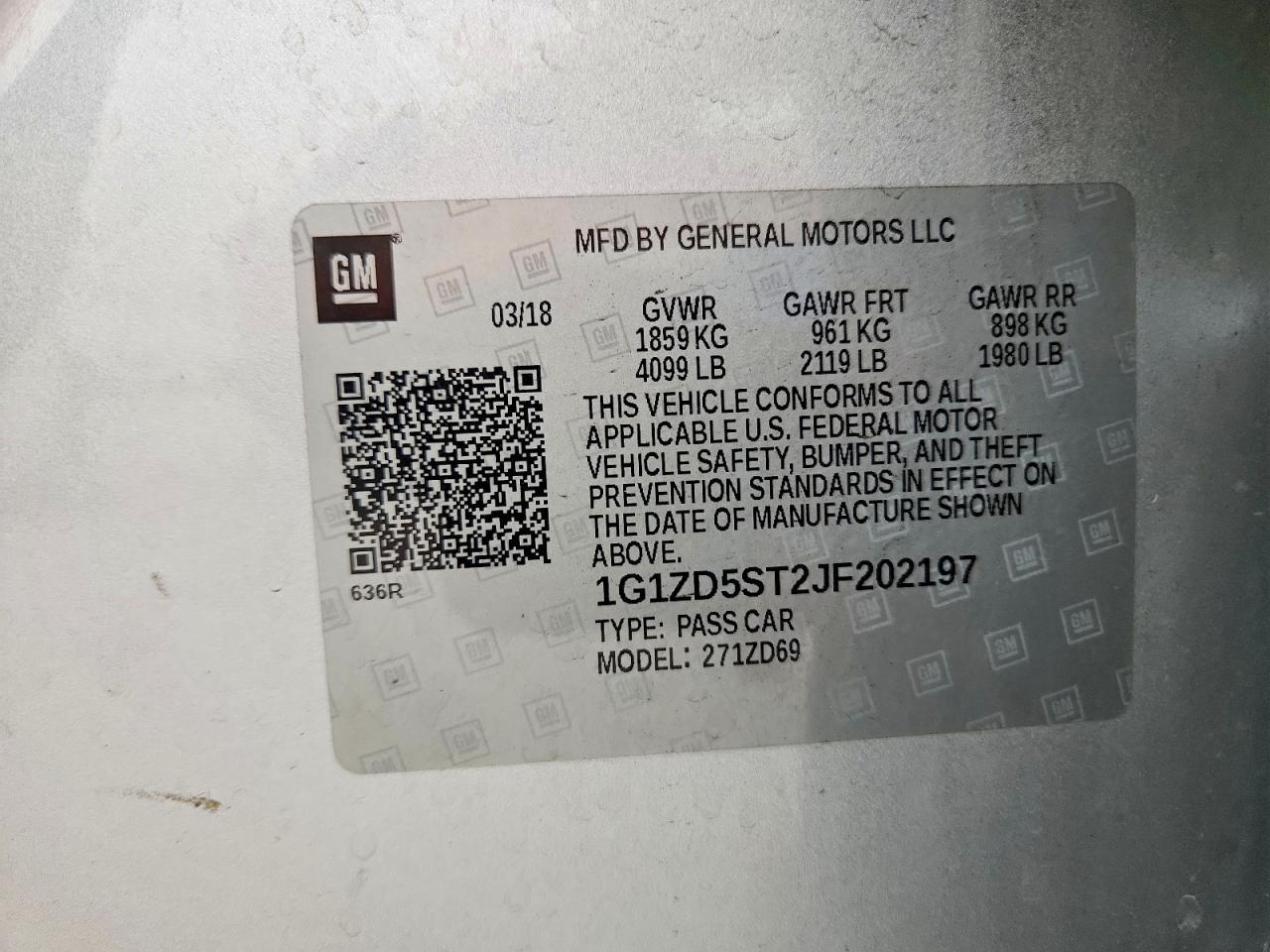 2018 Chevrolet Malibu Lt - zdjęcie 12