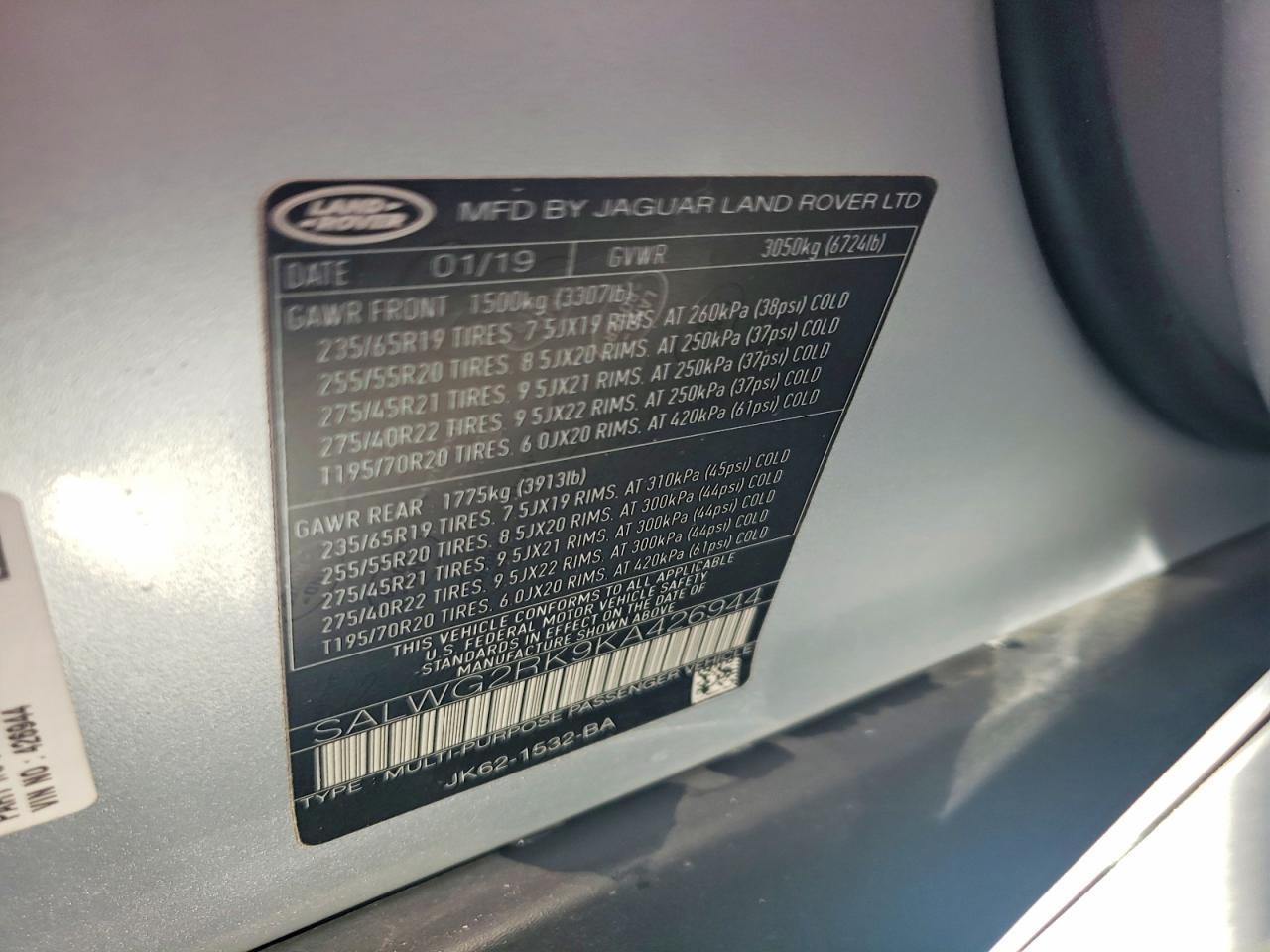 2019 Land Rover Range Rover Sport Se - zdjęcie 13