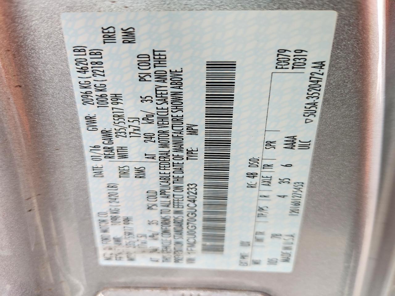 2016 Ford Escape Se - zdjęcie 14