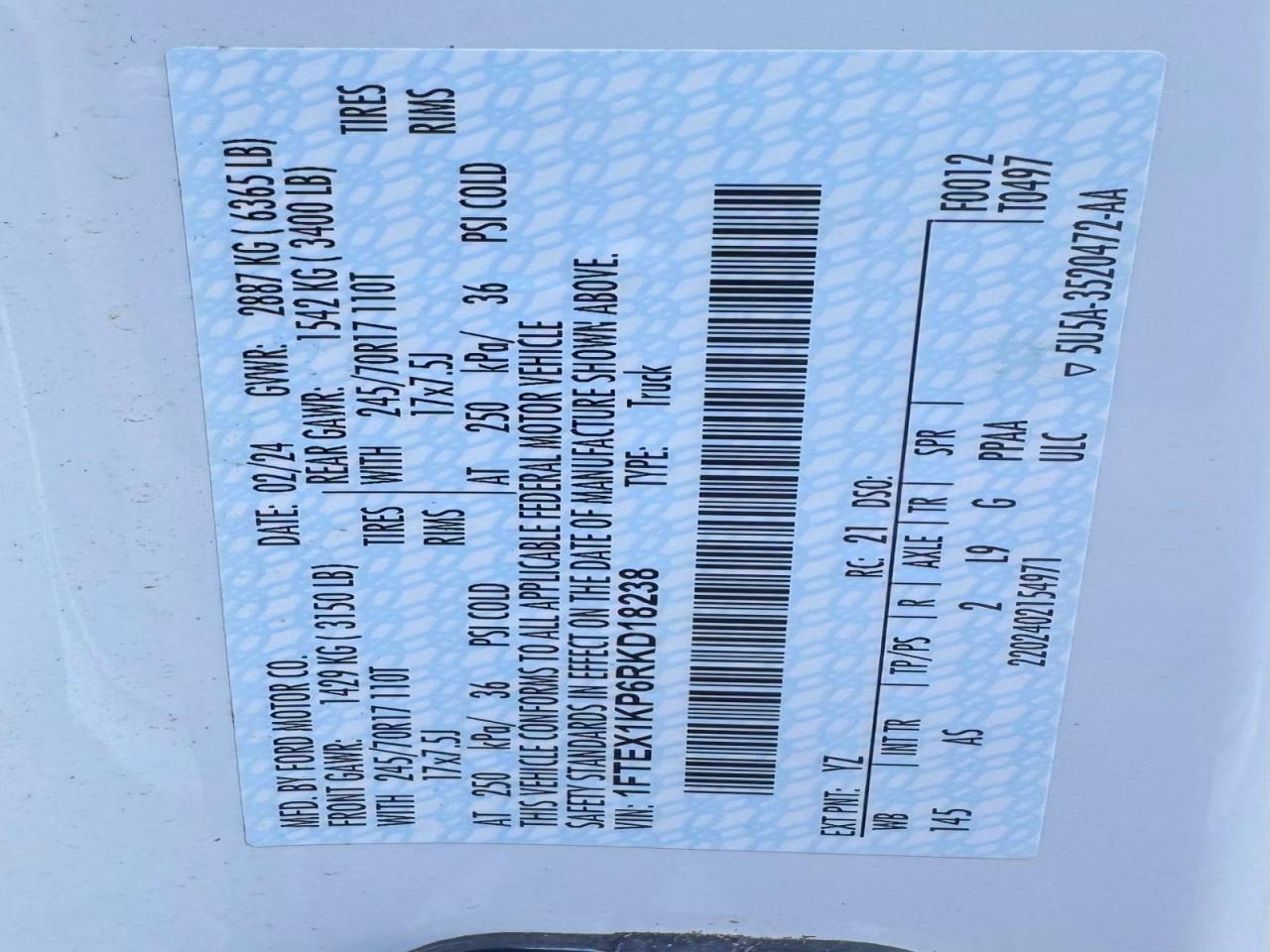 2024 Ford F150 Xl - zdjęcie 10