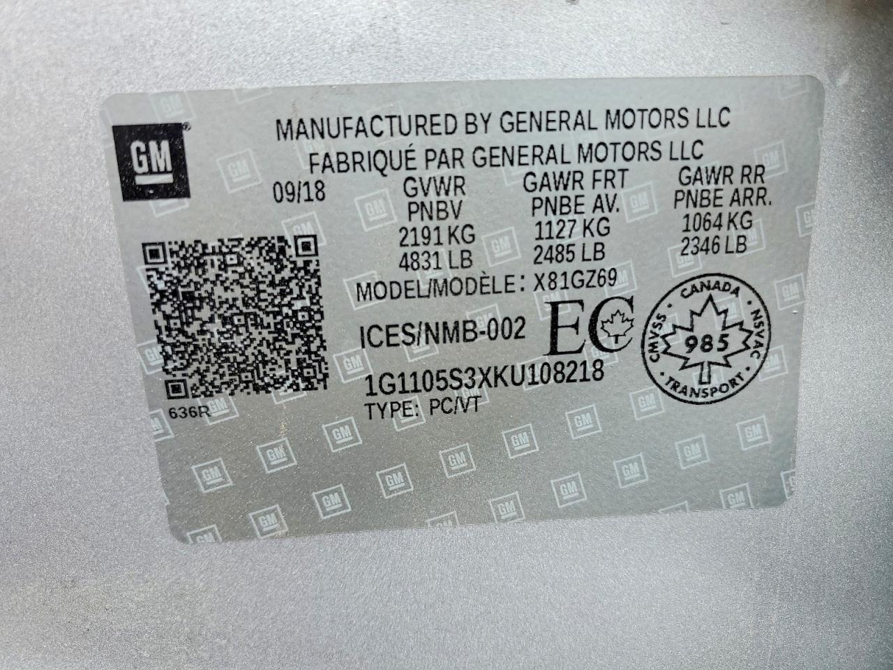 2019 Chevrolet Impala Premier - zdjęcie 12