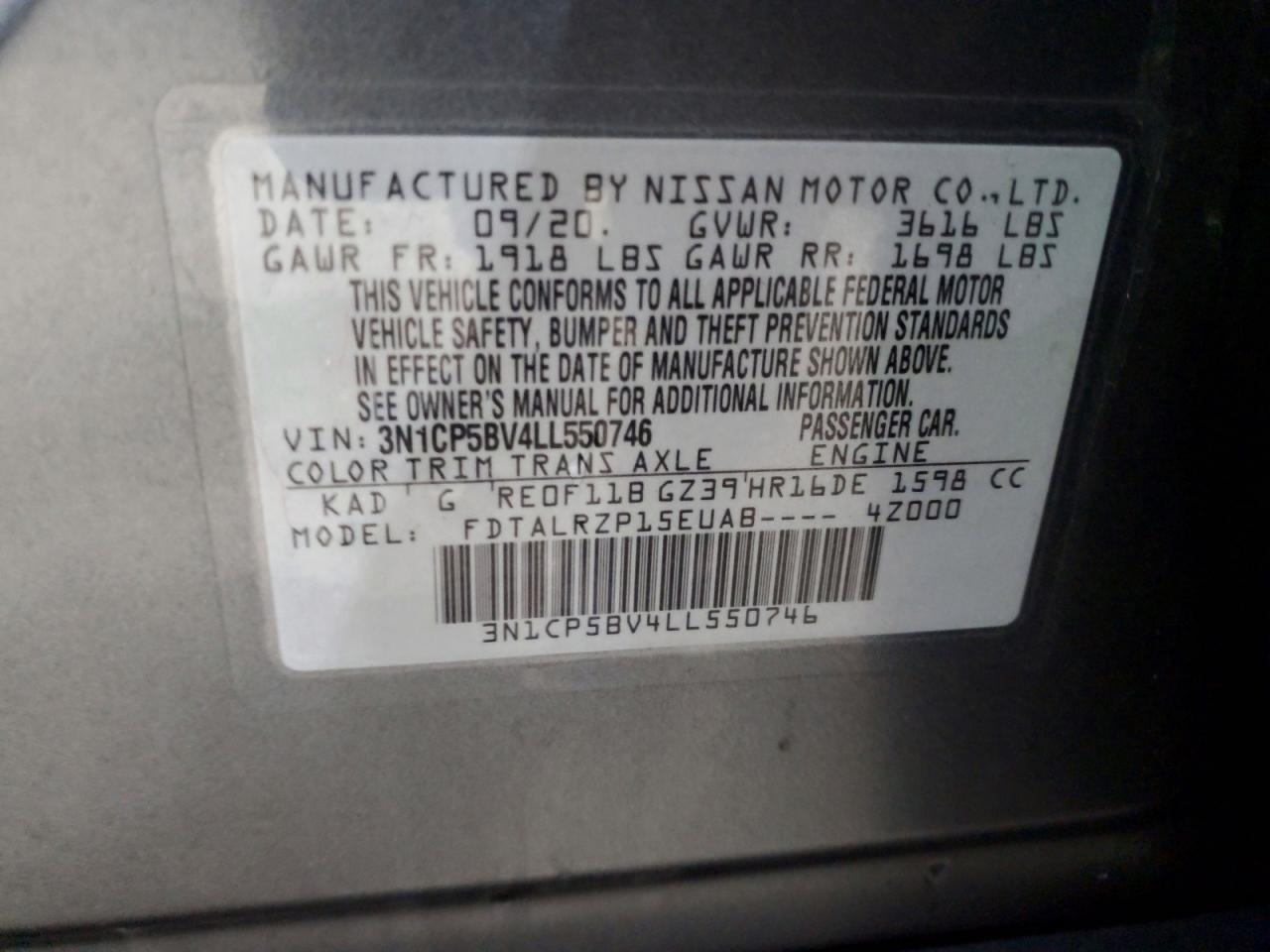 2020 Nissan Kicks S - zdjęcie 13