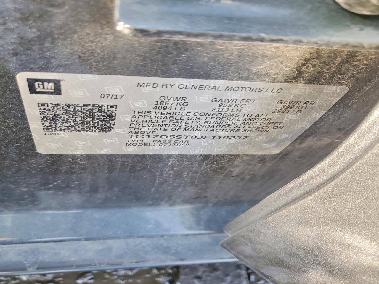 2018 Chevrolet Malibu Lt - zdjęcie 12