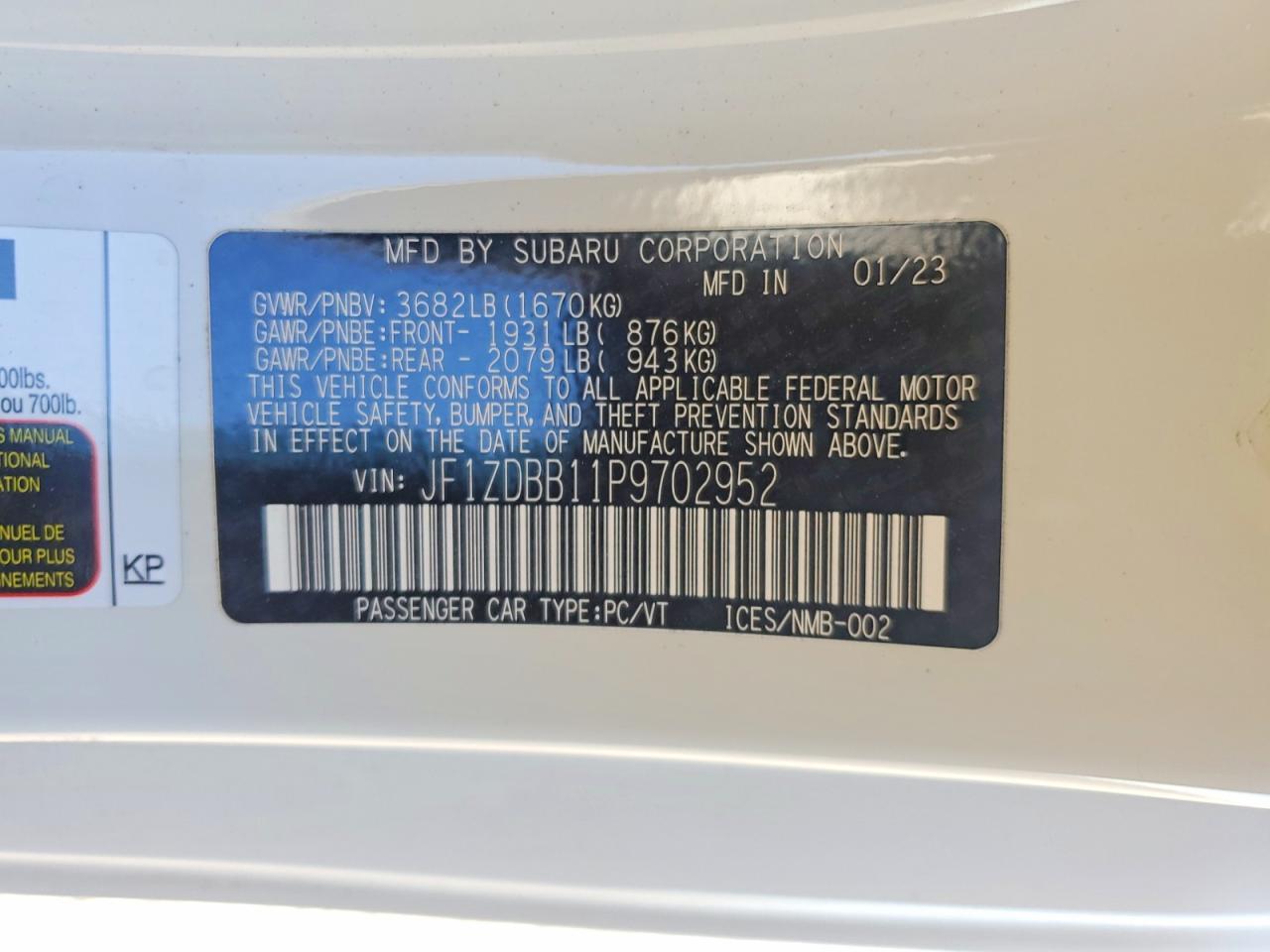 2023 Subaru Brz Premium - zdjęcie 13