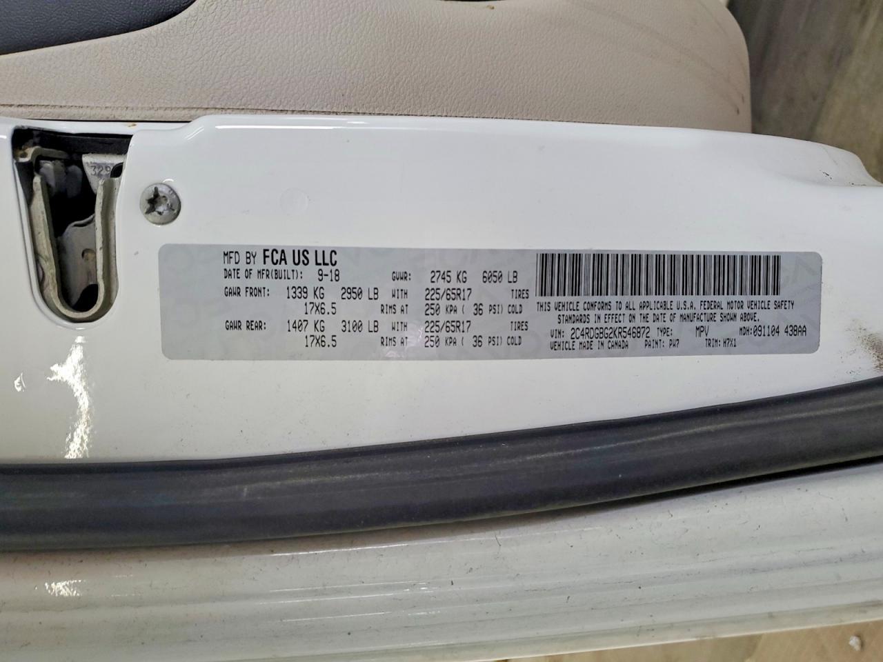 2019 Dodge Grand Caravan Se - zdjęcie 14