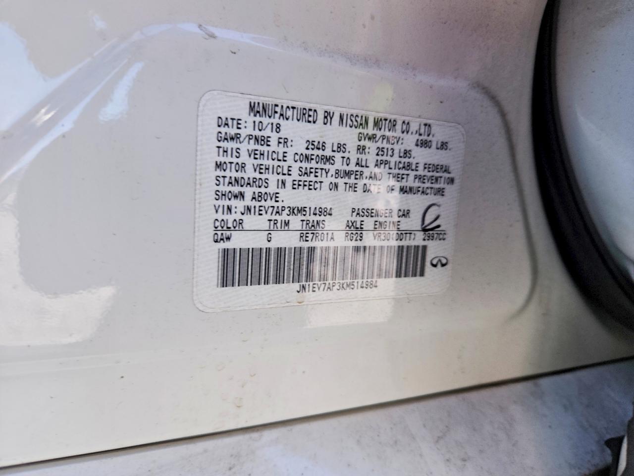 2019 Infiniti Q50 3.0T Luxe - zdjęcie 12