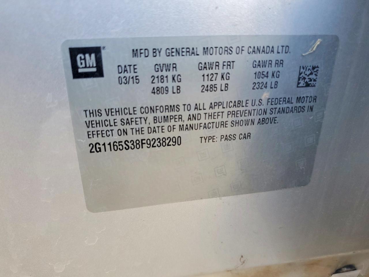 2015 Chevrolet Impala Ltz - zdjęcie 12