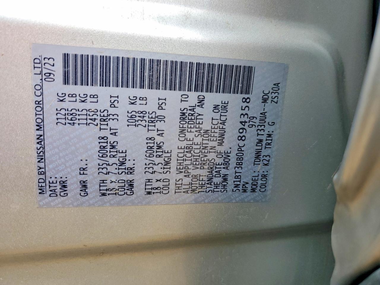 2023 Nissan Rogue Sv - zdjęcie 12