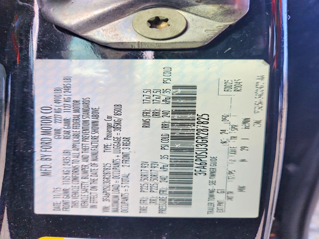 2016 Ford Fusion Titanium Phev - zdjęcie 12