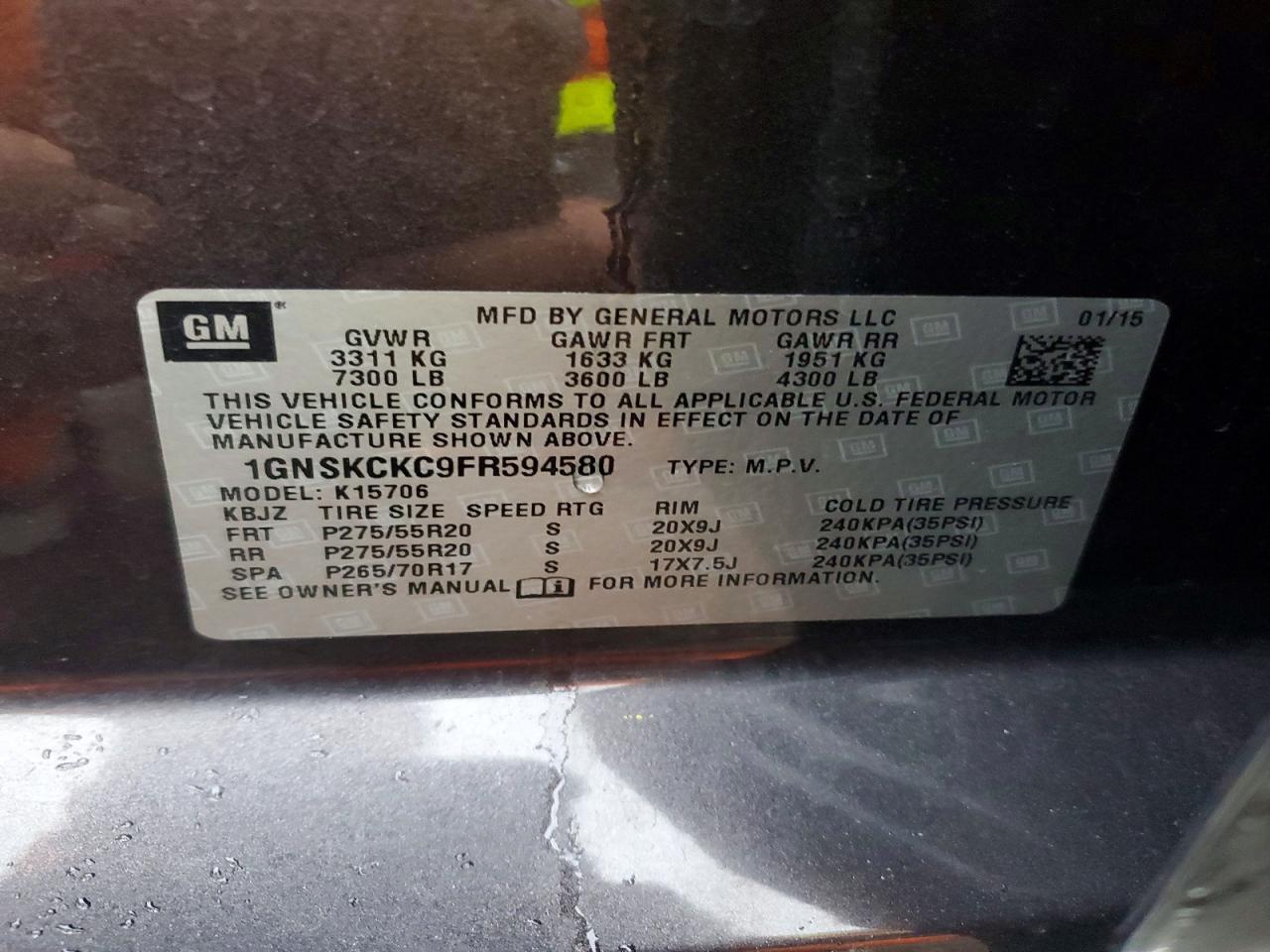 2015 Chevrolet Tahoe K1500 Ltz - zdjęcie 13