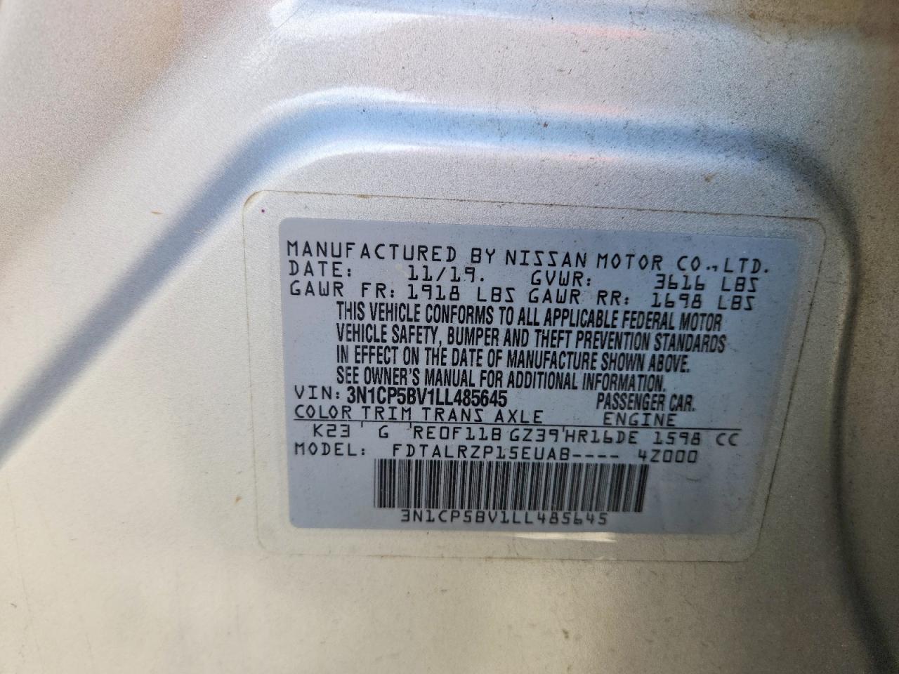 2020 Nissan Kicks S - zdjęcie 12