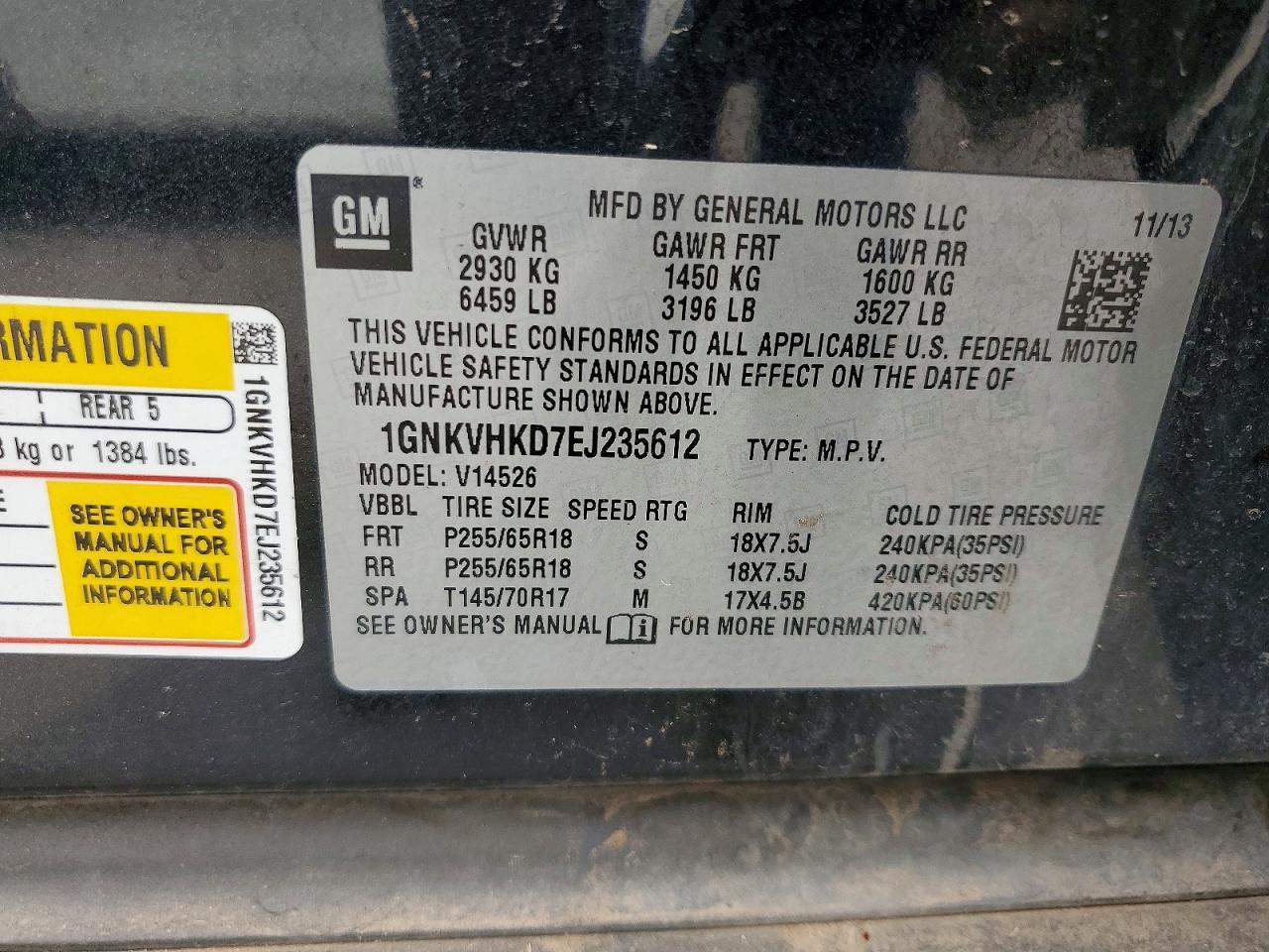 2014 Chevrolet Traverse Lt - zdjęcie 13