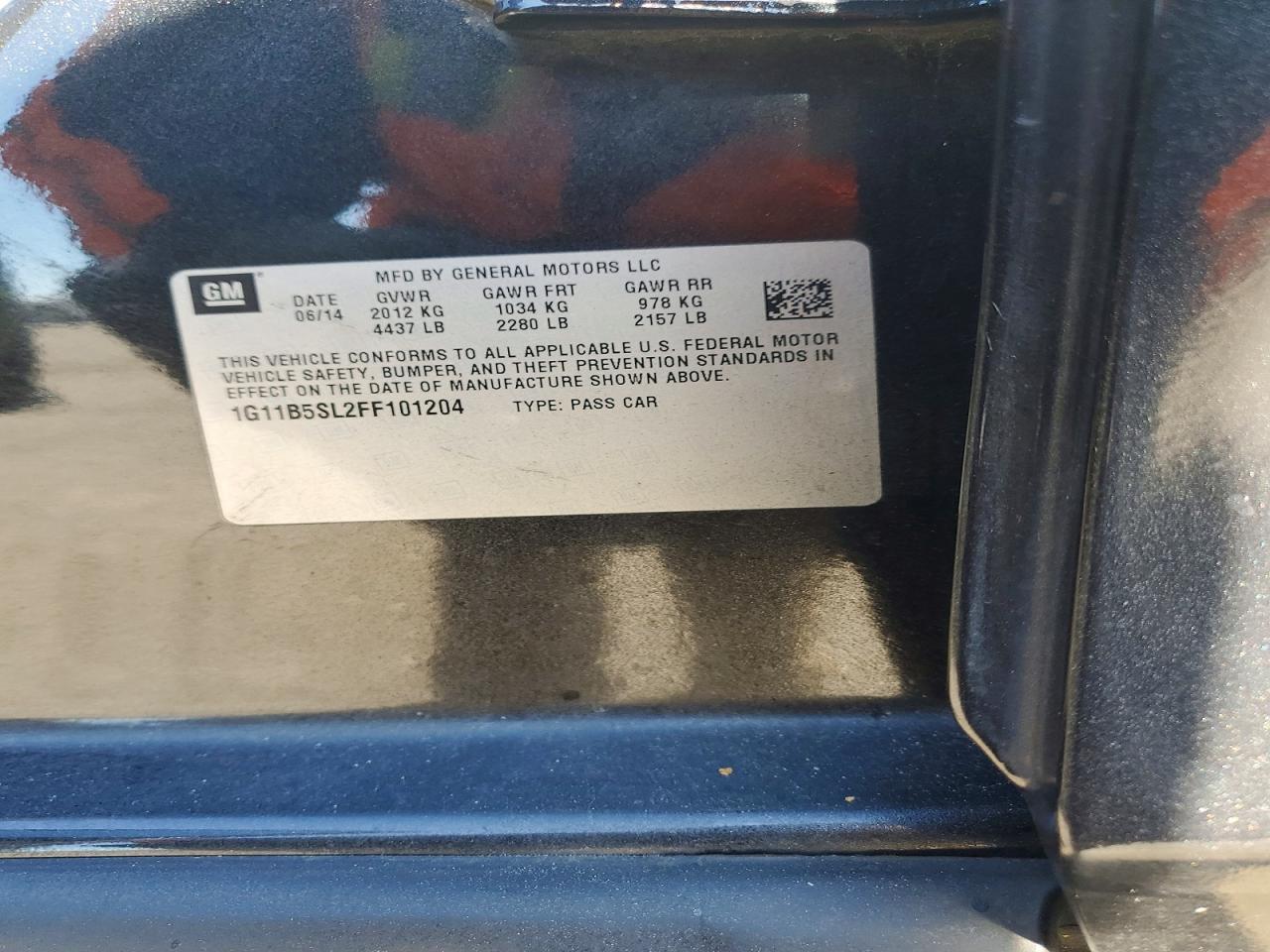 2015 Chevrolet Malibu Ls - zdjęcie 12