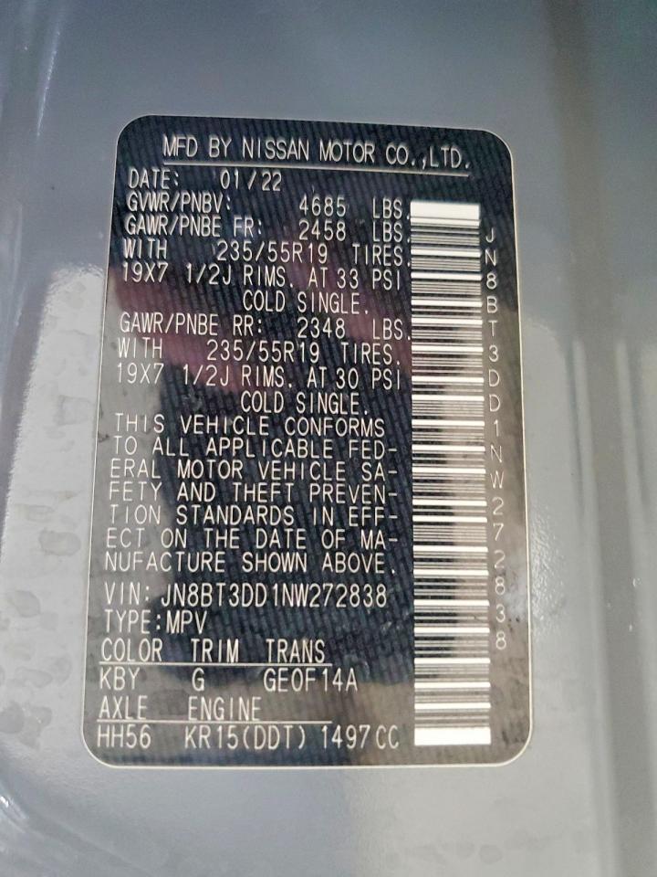 2022 Nissan Rogue Platinum - zdjęcie 12