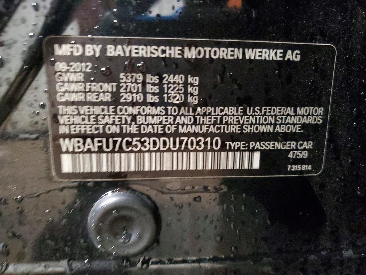 2013 BMW 535 Xi - zdjęcie 12
