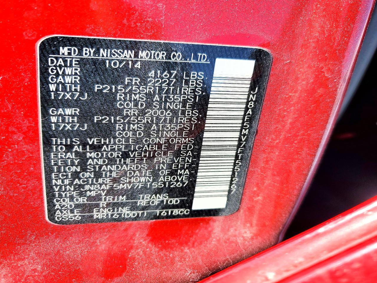 2015 Nissan Juke Sv - zdjęcie 12