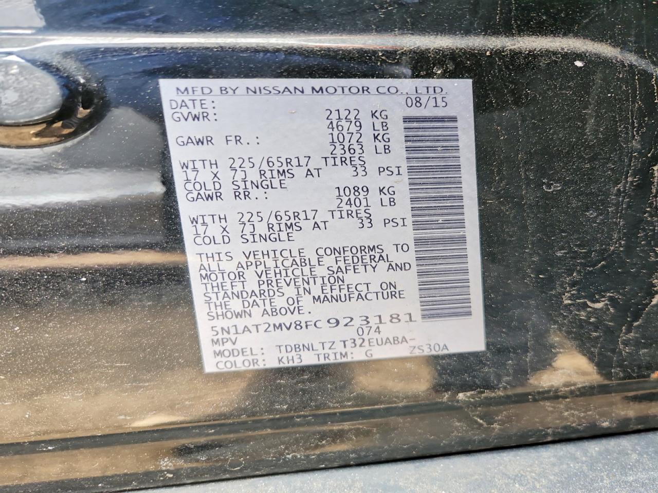 2015 Nissan Rogue Sv - zdjęcie 14