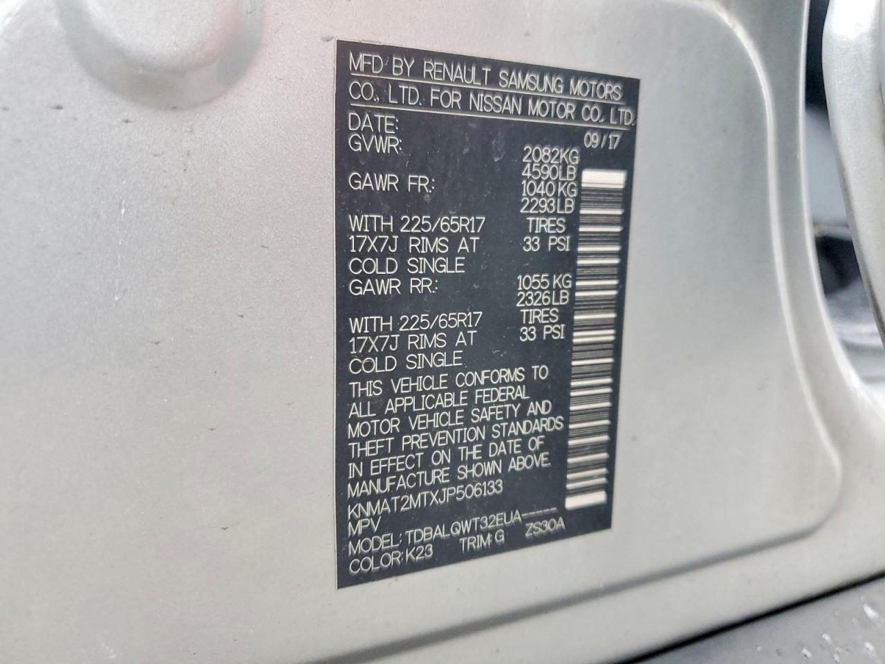 2018 Nissan Rogue Sv - zdjęcie 14