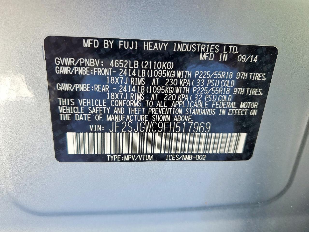 2015 Subaru Forester 2.0Xt Touring - zdjęcie 12