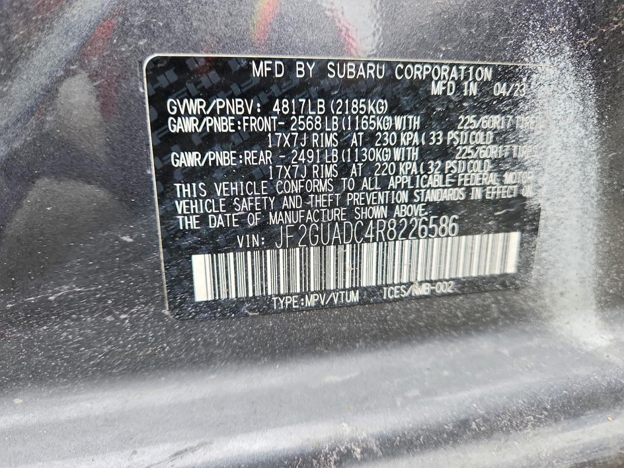 2024 Subaru Crosstrek Premium - zdjęcie 12