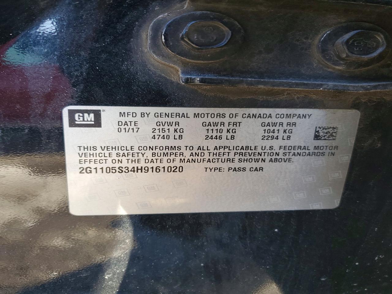 2017 Chevrolet Impala Lt - zdjęcie 12