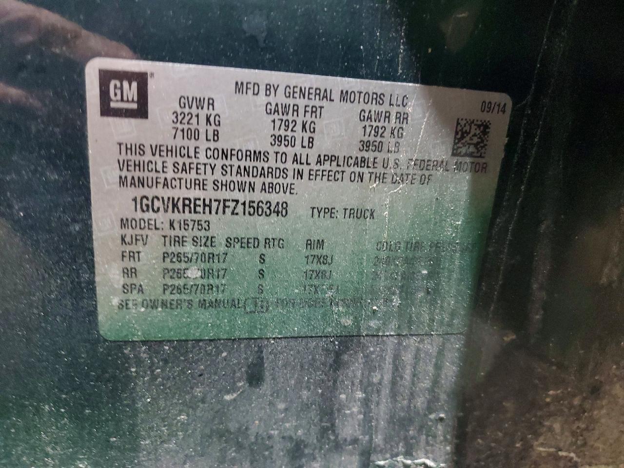 2015 Chevrolet Silverado K1500 Lt - zdjęcie 12