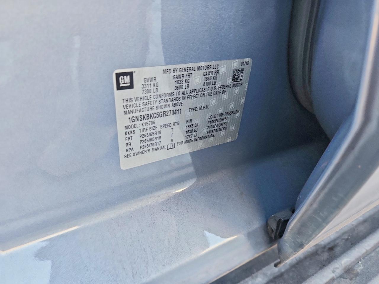 2016 Chevrolet Tahoe K1500 Lt - zdjęcie 13