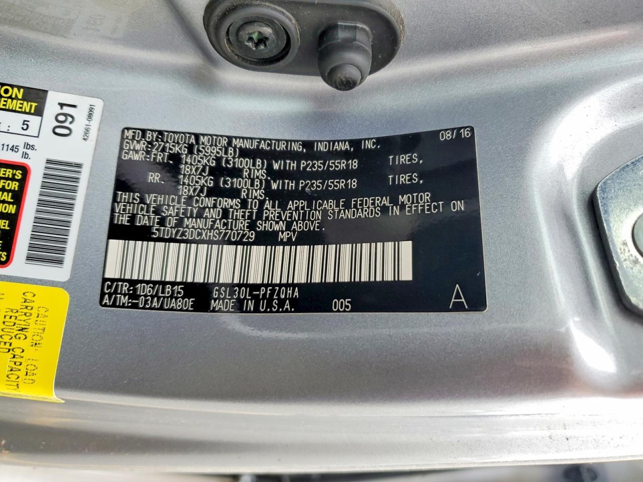 2017 Toyota Sienna Xle - zdjęcie 14