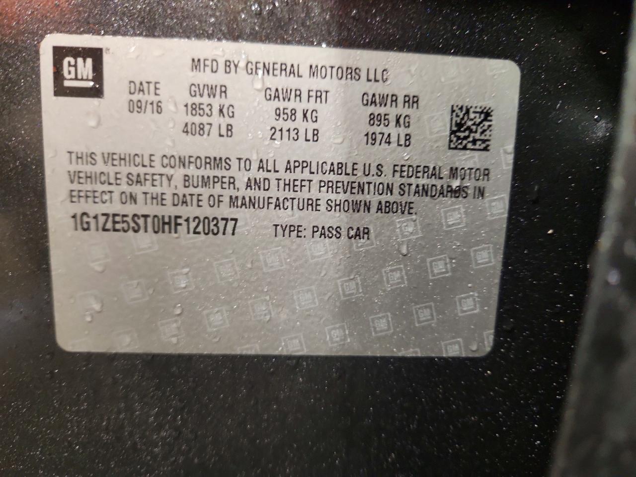 2017 Chevrolet Malibu Lt - zdjęcie 12