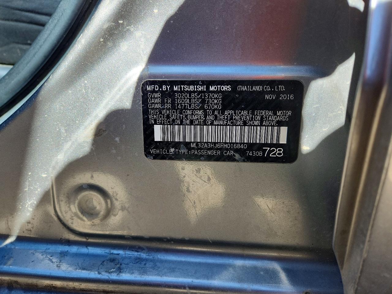 2017 Mitsubishi Mirage Es - zdjęcie 12