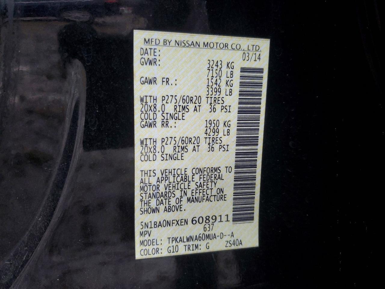 2014 Nissan Armada - zdjęcie 14