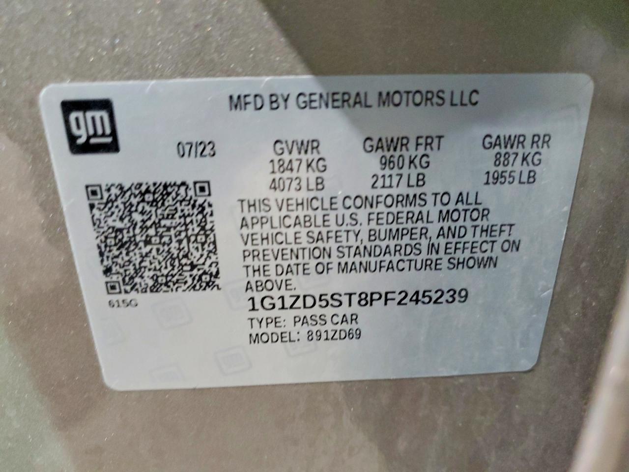 2023 Chevrolet Malibu Lt - zdjęcie 12