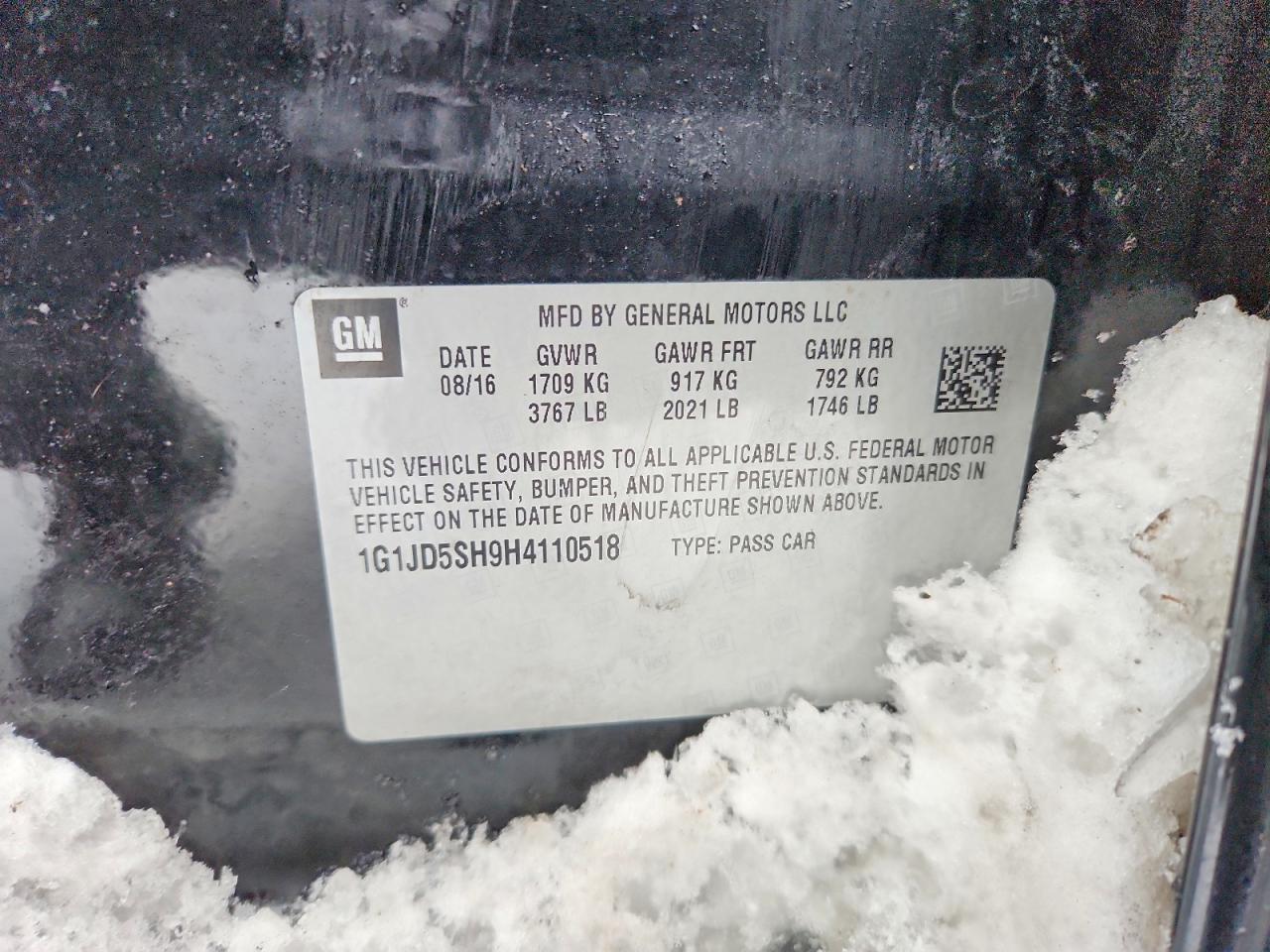 2017 Chevrolet Sonic Lt - zdjęcie 12