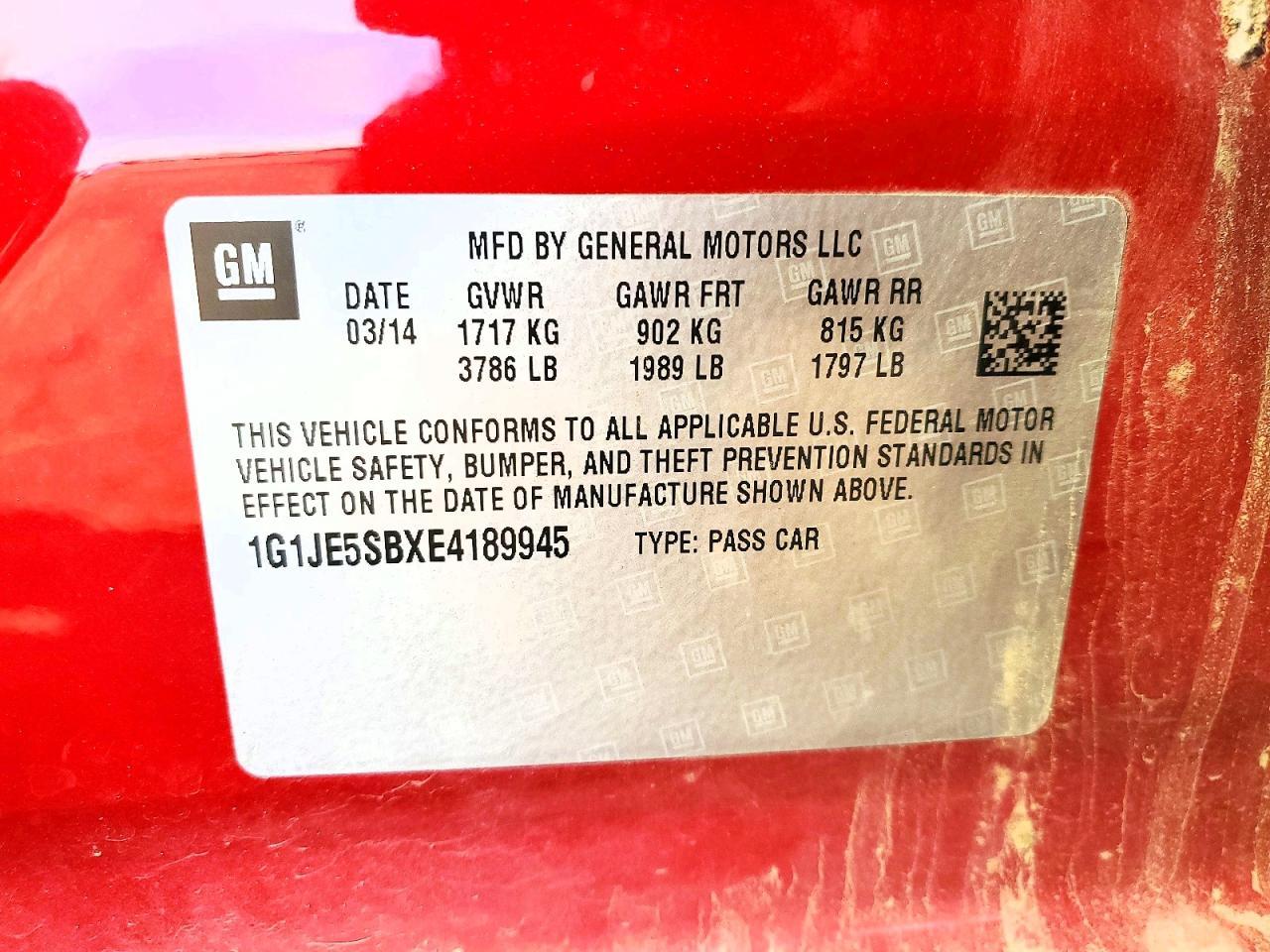 2014 Chevrolet Sonic Ltz - zdjęcie 12