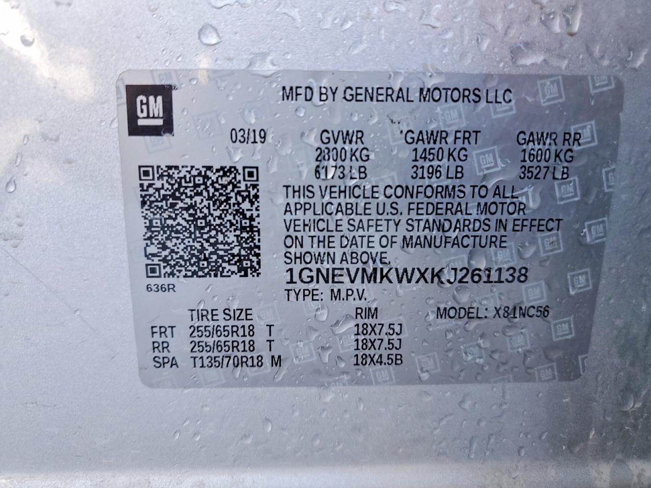 2019 Chevrolet Traverse Lt - zdjęcie 13