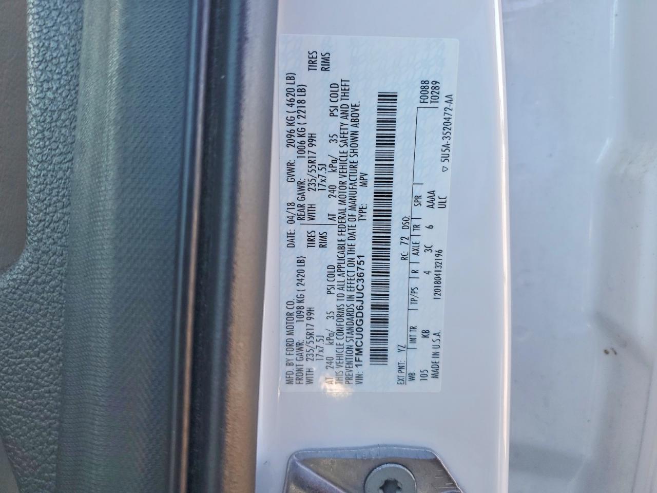 2018 Ford Escape Se - zdjęcie 14