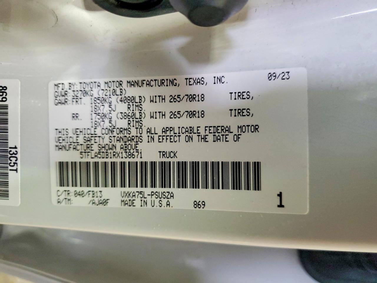 2024 Toyota Tundra Crewmax Sr - zdjęcie 13