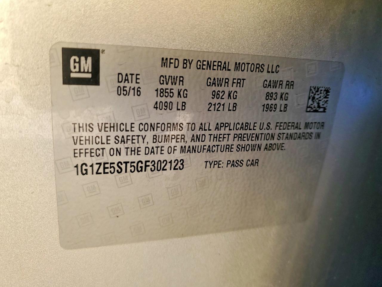 2016 Chevrolet Malibu Lt - zdjęcie 12