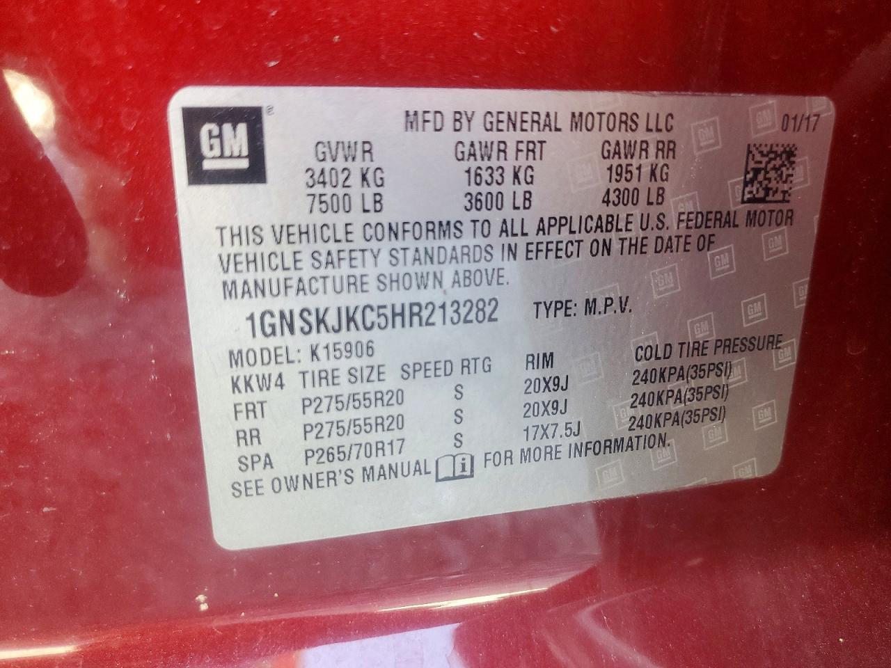 2017 Chevrolet Suburban - zdjęcie 14