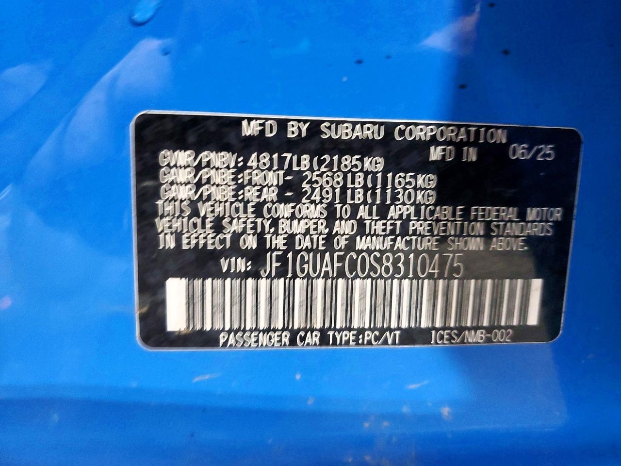 2025 Subaru Impreza Sport - zdjęcie 12