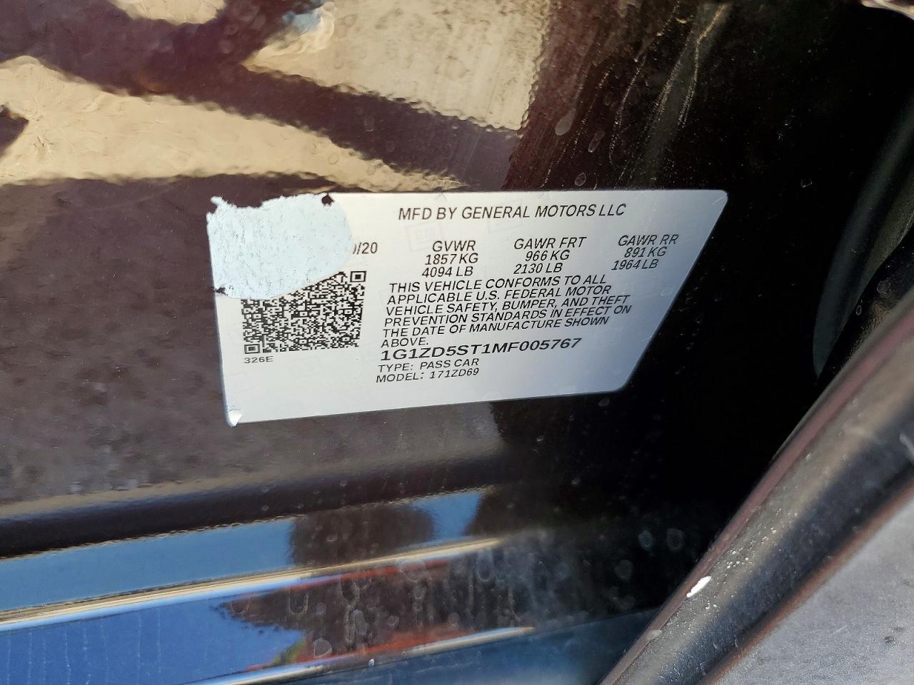 2021 Chevrolet Malibu Lt - zdjęcie 12