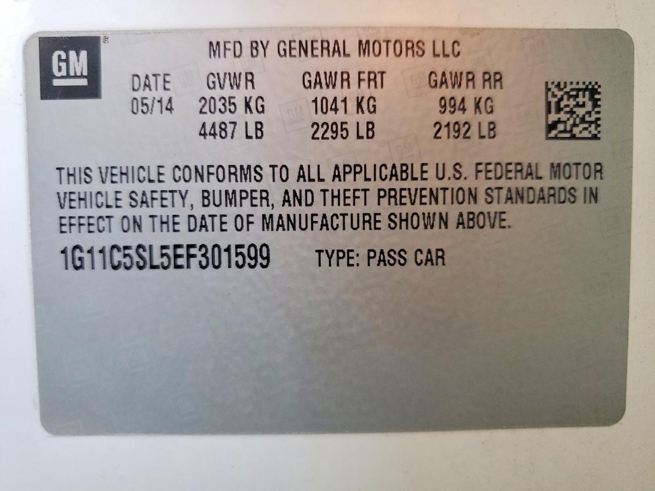 2014 Chevrolet Malibu 1Lt - zdjęcie 13