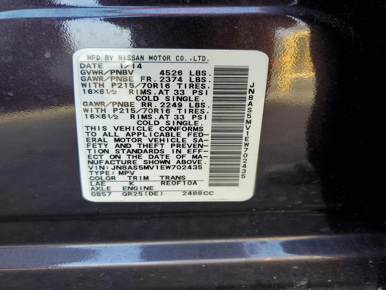 2014 Nissan Rogue Select S - zdjęcie 14