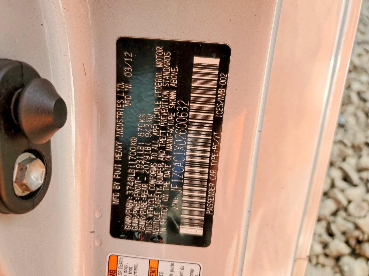 2013 Subaru Brz 2.0 Limited - zdjęcie 12