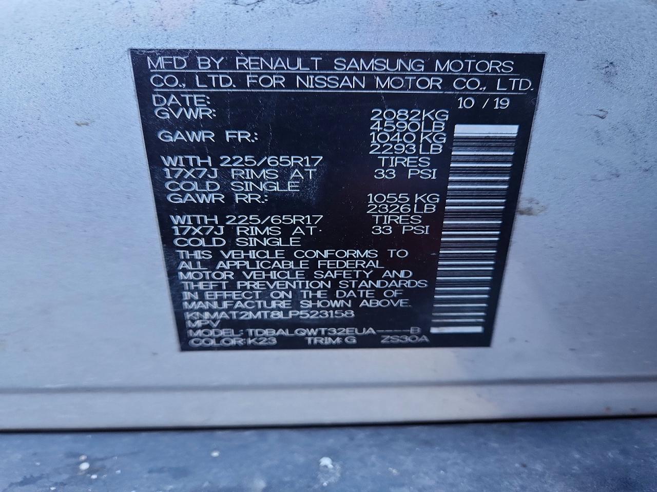 2020 Nissan Rogue Sv - zdjęcie 13