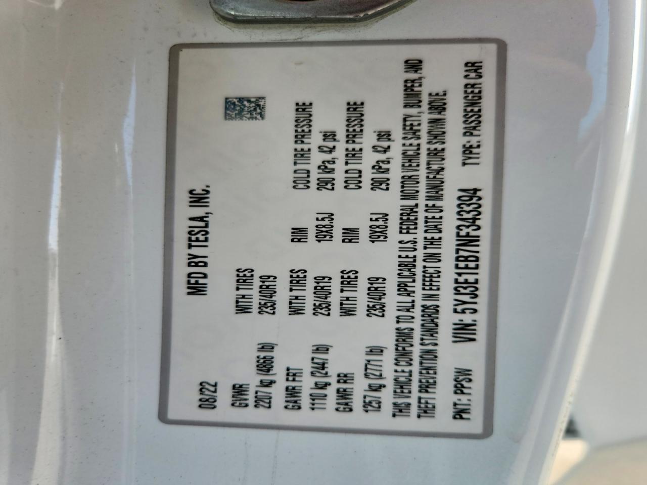 2022 Tesla Model 3 - zdjęcie 12