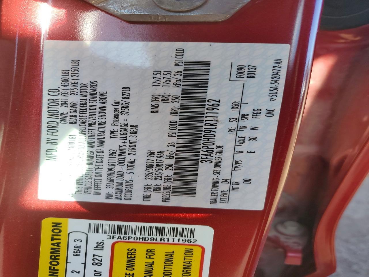 2020 Ford Fusion Se - zdjęcie 12