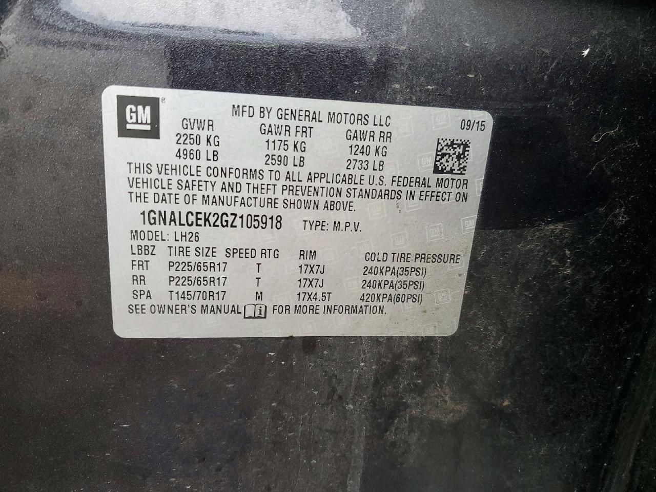 2016 Chevrolet Equinox Lt - zdjęcie 13