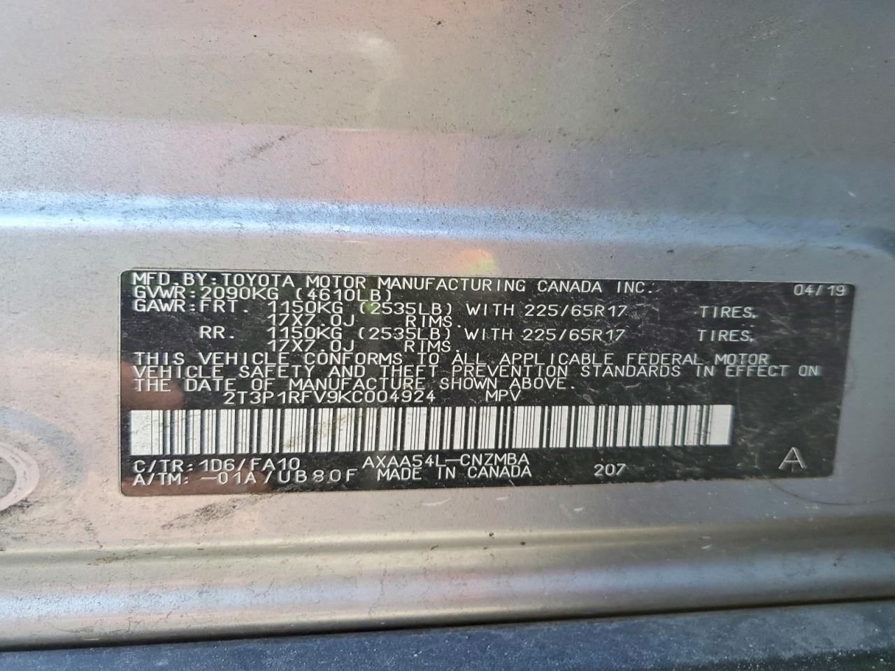 2019 Toyota Rav4 Xle - zdjęcie 14